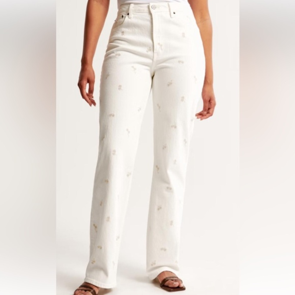 SEVEN7 90s Straight Jeans Floral Print. Size 16 (NWT)